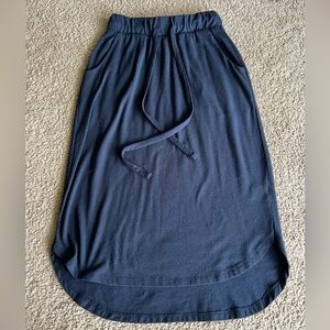 Navy Blue Midi Skirt